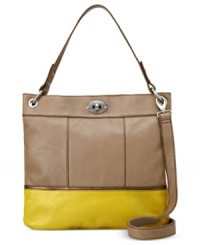 The perfect marriage of fashion and function, this cool colorblock design from Fossil is the ultimate accessory. Luxuriously soft leather is accented with vintage-inspired details, while an intuitively organized interior stows your essentials with ease. The perfect marriage of fashion and function, this cool colorblock design from Fossil is the ultimate accessory. Luxuriously soft leather is accented with vintage-inspired details, while an intuitively organized interior stows your essentials with ease.