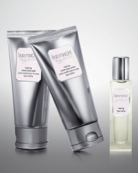 A guilt free, calorie free regimen featuring cleanser, moisturizer and fragrance for body.