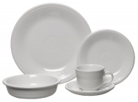 Fiesta 5-Piece Place Setting, White Fiesta 5-Piece Place Setting, White