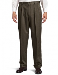 Haggar Men's Cool 18 Gabardine Classic Fit Pleat Front Pant