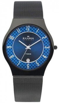 Skagen Men's 233XLTMNC Titanium Blue Dial Titanium Watch Skagen Men's 233XLTMNC Titanium Blue Dial Titanium Watch