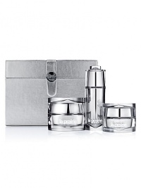 Give the ultimate gift: Performance beyond Expectations. This collection features skin transforming treatments instilled with the powerful properties found in Earth's most precious metal: platinum. This extraordinary and rare gift set will feature all of these products inside a beautiful silver jewelry box. Set includes: 1 oz. Cellular Cream Platinum Rare , 1 oz. Cellular Serum Platinum Rare, and .68 oz. Cellular Eye Cream Platinum Rare. Give the ultimate gift: Performance beyond Expectations. This collection features skin transforming treatments instilled with the powerful properties found in Earth's most precious metal: platinum. This extraordinary and rare gift set will feature all of these products inside a beautiful silver jewelry box. Set includes: 1 oz. Cellular Cream Platinum Rare , 1 oz. Cellular Serum Platinum Rare, and .68 oz. Cellular Eye Cream Platinum Rare.