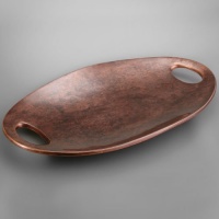 Nambe Pebble 18-Inch Handled Tray Nambe Pebble 18-Inch Handled Tray