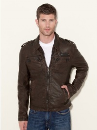 GUESS Distressed Faux-Leather Jacket GUESS Distressed Faux-Leather Jacket