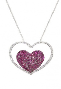 Effy Jewlery Heart Necklace with Ruby and Diamonds, 2.14 TCW Effy Jewlery Heart Necklace with Ruby and Diamonds, 2.14 TCW