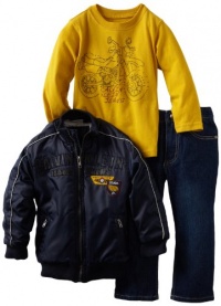 Calvin Klein Boys 2-7 Tee And Jean Jacket, Navy, 3T Calvin Klein Boys 2-7 Tee And Jean Jacket, Navy, 3T
