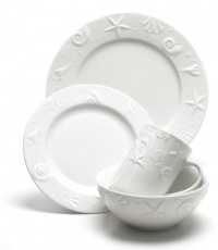 Thomson Pottery 16−pc. Set Embossed Shell Thomson Pottery 16−pc. Set Embossed Shell