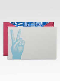 Make letters, not war. This set of 10 flat cards sends along a little peace with your post.Set of 10 cards and envelopesApprox. 4¼ X 6 Made in USA Make letters, not war. This set of 10 flat cards sends along a little peace with your post.Set of 10 cards and envelopesApprox. 4¼ X 6 Made in USA