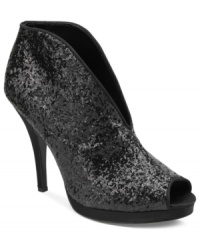 The basis of sparkling beauty. You'll love the way Nina's Essence platform booties will make you shimmer and shine all night long. The basis of sparkling beauty. You'll love the way Nina's Essence platform booties will make you shimmer and shine all night long.