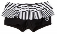 Roxy Kids Girls 7-16 Ruffle Lycra Short, Black/White, Medium Roxy Kids Girls 7-16 Ruffle Lycra Short, Black/White, Medium