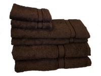 Prestige 100-Percent Egyptian Cotton With Rayon Dobby 6-Piece Towel Set, Cocoa Prestige 100-Percent Egyptian Cotton With Rayon Dobby 6-Piece Towel Set, Cocoa