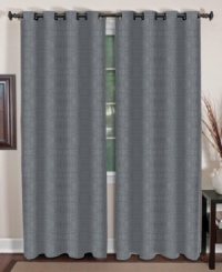 Bring casual sophistication into your room with the Stratton window panel. Featuring a relaxed, linen-like look and unique, square grommets that slide easily onto a decorative rod. Bring casual sophistication into your room with the Stratton window panel. Featuring a relaxed, linen-like look and unique, square grommets that slide easily onto a decorative rod.