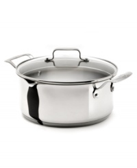 The features professional chefs love, now in your home kitchen. This Emerilware soup pot has a layered base that includes sheets of stainless steel and aluminum for exceptional heat conductivity -- just what you need for pro-style results. Lifetime warranty. The features professional chefs love, now in your home kitchen. This Emerilware soup pot has a layered base that includes sheets of stainless steel and aluminum for exceptional heat conductivity -- just what you need for pro-style results. Lifetime warranty.
