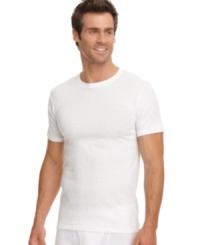 Comfort comes in all shapes and forms, yet this tee out does it all. Rising above the rest, our classic cotton crew provides the simple practicality you need to make it through the day. Tag-free, relaxed fit wears well under dress shirts or stands alone in laid-back style. Reinforced collar and lightweight feel give way to long-lasting shape and breathability. One less thing to worry about, rely on this tee to provide comfort and ease with every wear. Comfort comes in all shapes and forms, yet this tee out does it all. Rising above the rest, our classic cotton crew provides the simple practicality you need to make it through the day. Tag-free, relaxed fit wears well under dress shirts or stands alone in laid-back style. Reinforced collar and lightweight feel give way to long-lasting shape and breathability. One less thing to worry about, rely on this tee to provide comfort and ease with every wear.