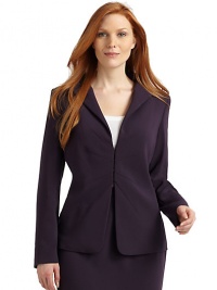 THE LOOKFoldover collarFront hook-and-eye closureLong sleevesDual on-seam pockets at waistSeamed details throughoutOptional beaded pinTHE FITAbout 28 from shoulder to hemTHE MATERIAL71% triacetate/29% polyesterFully linedCARE & ORIGINDry cleanImported THE LOOKFoldover collarFront hook-and-eye closureLong sleevesDual on-seam pockets at waistSeamed details throughoutOptional beaded pinTHE FITAbout 28 from shoulder to hemTHE MATERIAL71% triacetate/29% polyesterFully linedCARE & ORIGINDry cleanImported
