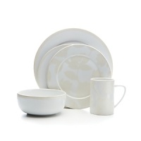 Echo Design's Flirty Floral dinnerware collection features a subtle, shimmering floral pattern brightened by a pure white porcelain body. Echo Design's Flirty Floral dinnerware collection features a subtle, shimmering floral pattern brightened by a pure white porcelain body.
