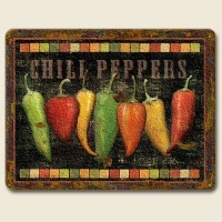 Red Hot Chili Pepper Southwestern Cutting Board Kitchen Cantina Folk Art Art NEW Red Hot Chili Pepper Southwestern Cutting Board Kitchen Cantina Folk Art Art NEW