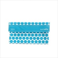 Reusable Cloth Snack Bag - Aqua Polka Dot Reusable Cloth Snack Bag - Aqua Polka Dot