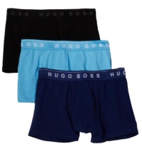 HUGO BOSS Men's 3 Pack Boxer In Multi, Blue/Light Blue/Black, X-Large HUGO BOSS Men's 3 Pack Boxer In Multi, Blue/Light Blue/Black, X-Large