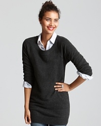 Spend weekends in a soft, sweatshirt-style Aqua Cashmere tunic. Brunch is city-cool with distressed jeans, but come evening make the swap for pumps and a clutch. Spend weekends in a soft, sweatshirt-style Aqua Cashmere tunic. Brunch is city-cool with distressed jeans, but come evening make the swap for pumps and a clutch.