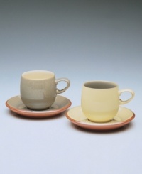 Warm, natural colors and a retro feel combine in this simple, curved mug. From Denby's dinnerware and dishes collection. Warm, natural colors and a retro feel combine in this simple, curved mug. From Denby's dinnerware and dishes collection.
