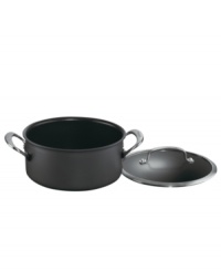 A must-have for any busy chef, this durable and versatile sauce pan ushers superior convenience into your kitchen by coupling a hard-anodized exterior with a nonstick dishwasher-safe finish that lasts and lasts and lasts. Cook a perfect meal and then clean up quick with no hassle! Lifetime warranty. A must-have for any busy chef, this durable and versatile sauce pan ushers superior convenience into your kitchen by coupling a hard-anodized exterior with a nonstick dishwasher-safe finish that lasts and lasts and lasts. Cook a perfect meal and then clean up quick with no hassle! Lifetime warranty.