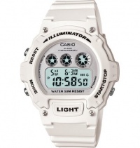 Casio W-214HC-7BVCF Mens White Chronograph Watch Casio W-214HC-7BVCF Mens White Chronograph Watch