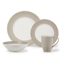 Mikasa Crisscross Tan 4-Piece Place Setting Mikasa Crisscross Tan 4-Piece Place Setting