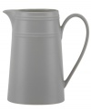 Elegance comes easy with the Fair Harbor pitcher. Durable stoneware in an oyster-gray hue is half glazed, half matte and totally timeless. From the kate spade new york dinnerware collection.