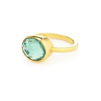 Juicy Couture Pretty Little Gems Solitaire Gemstone Ring Gold Light Green Crystal Juicy Couture Pretty Little Gems Solitaire Gemstone Ring Gold Light Green Crystal