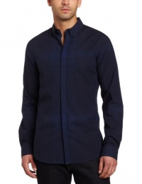 Calvin Klein Sportswear Men's End On End Plaid Woven Slim Fit Shirt Calvin Klein Sportswear Men's End On End Plaid Woven Slim Fit Shirt