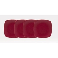 Colorwave Raspberry 6.5 Mini Quad Plate (Set of 4) Colorwave Raspberry 6.5 Mini Quad Plate (Set of 4)