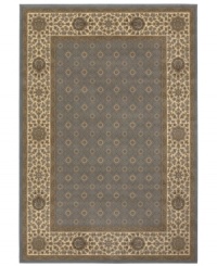 Made for even the busiest of decors, the Sedhan area rug from Couristan combines intricate designs with calming color. Wilton-loomed of Couristan's own Courtron™ ultra-fine polypropylene to give this rug a thick pile, soft finish and ultimate durability. Made for even the busiest of decors, the Sedhan area rug from Couristan combines intricate designs with calming color. Wilton-loomed of Couristan's own Courtron™ ultra-fine polypropylene to give this rug a thick pile, soft finish and ultimate durability.