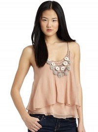 THE LOOKBeaded and sequin detail with floral-inspired fabric appliquéSleevelessLayered front and back hemBack keyhole with button closureTHE FITAbout 23 from shoulder to hemTHE MATERIALSilkFully linedCARE & ORIGINDry cleanImportedModel shown is 5'10½ (179cm) wearing US size 4. THE LOOKBeaded and sequin detail with floral-inspired fabric appliquéSleevelessLayered front and back hemBack keyhole with button closureTHE FITAbout 23 from shoulder to hemTHE MATERIALSilkFully linedCARE & ORIGINDry cleanImportedModel shown is 5'10½ (179cm) wearing US size 4.