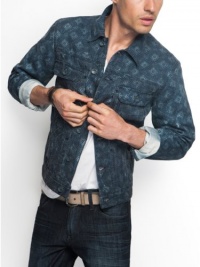 GUESS Geo-Print Denim Jacket