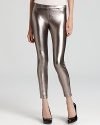 Paired with a silky blouse or long sweater, these HUE lacquered leggings add rock-star edge.