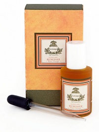 The uplifting signature scent is a complex and subtle blend that permeates the air with addictive waves of clove, the zest of bitter orange and just a touch of cypress. Includes glass eye dropper 1 oz. The uplifting signature scent is a complex and subtle blend that permeates the air with addictive waves of clove, the zest of bitter orange and just a touch of cypress. Includes glass eye dropper 1 oz.