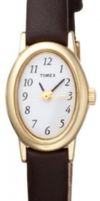 Timex Women's T2N256 Classic Cavatina Gold-Tone Case Brown Leather White Dial Watch Timex Women's T2N256 Classic Cavatina Gold-Tone Case Brown Leather White Dial Watch