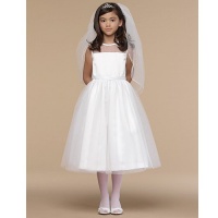 Us Angels Girls White Illusion First Communion Dress 7 Us Angels Girls White Illusion First Communion Dress 7