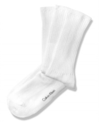 These casual socks by Calvin Klein have a classic ribbed design and a flexible fit for maximum comfort. These casual socks by Calvin Klein have a classic ribbed design and a flexible fit for maximum comfort.