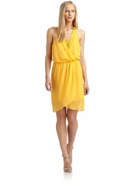 THE LOOKChiffon overlayDeep surplice v-neck with pleatsTonal v-neck under layerSleevelessElastic waistDraped faux wrap skirtRacerbackTHE FITAbout 37 from shoulder to hemTHE MATERIALPolyesterFully linedCARE & ORIGINHand wash or dry cleanImportedModel shown is 5'11 (180cm) wearing US size Small. THE LOOKChiffon overlayDeep surplice v-neck with pleatsTonal v-neck under layerSleevelessElastic waistDraped faux wrap skirtRacerbackTHE FITAbout 37 from shoulder to hemTHE MATERIALPolyesterFully linedCARE & ORIGINHand wash or dry cleanImportedModel shown is 5'11 (180cm) wearing US size Small.