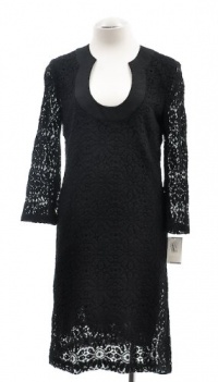 Trina Turk Black Lace New Bonita 3/4 Sleeve Tunic Dress 4 Trina Turk Black Lace New Bonita 3/4 Sleeve Tunic Dress 4