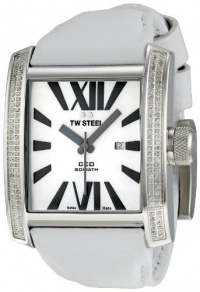 TW Steel Men's CE3015 CEO Goliath White Leather Strap Watch TW Steel Men's CE3015 CEO Goliath White Leather Strap Watch