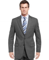 Make your power move with this gray sharkskin blazer from Lauren by Ralph Lauren. Make your power move with this gray sharkskin blazer from Lauren by Ralph Lauren.