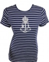 LAUREN Ralph Lauren Womens Stripe Anchor Crown Bead Top