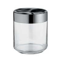 Kitchen box in glass with hermetic lid. Lid in beautiful stainless steel. Kitchen box in glass with hermetic lid. Lid in beautiful stainless steel.