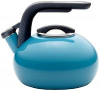 KitchenAid Teakettle 2-Quart Porcelain Enamel on Steel Curling Kettle, Turquoise