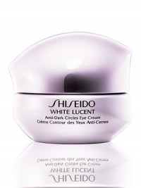 An intensive eye cream formulated with Shiseido's cutting-edge brightening technology. New breakthrough ingredient Dark Circle Diminisher combats the two major causes of dark circles: pigmented melanin formulation (brown circles) and poor micro-circulation (blue circles) and defies dark circles by inhibiting melanin production, fading existing pigmentation and improving micro-circulation. Contains Super Hydro-Synergy Complex N for intense hydration and re-texturization of the delicate eye area. An intensive eye cream formulated with Shiseido's cutting-edge brightening technology. New breakthrough ingredient Dark Circle Diminisher combats the two major causes of dark circles: pigmented melanin formulation (brown circles) and poor micro-circulation (blue circles) and defies dark circles by inhibiting melanin production, fading existing pigmentation and improving micro-circulation. Contains Super Hydro-Synergy Complex N for intense hydration and re-texturization of the delicate eye area.