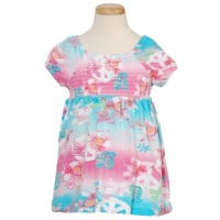 Flapdoodles Teal Peace Butterfly Little Girls Top 6 Flapdoodles Teal Peace Butterfly Little Girls Top 6