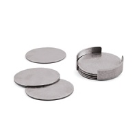 A study in contrasts, the smooth, gleaming edges of the Placid collection offset a gently textured surface - like sand and sea. Uniquely hand-hammered stainless steel gives it contemporary refinement and ease. These pieces are scratch-resistant, don't require polishing and are dishwasher safe. A study in contrasts, the smooth, gleaming edges of the Placid collection offset a gently textured surface - like sand and sea. Uniquely hand-hammered stainless steel gives it contemporary refinement and ease. These pieces are scratch-resistant, don't require polishing and are dishwasher safe.